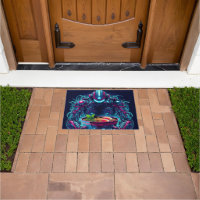 Futuristic Cyberpunk Robot Neon Food Ramen