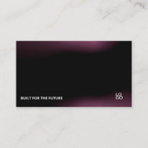 Futuristic Dark Tech Startup Business Card