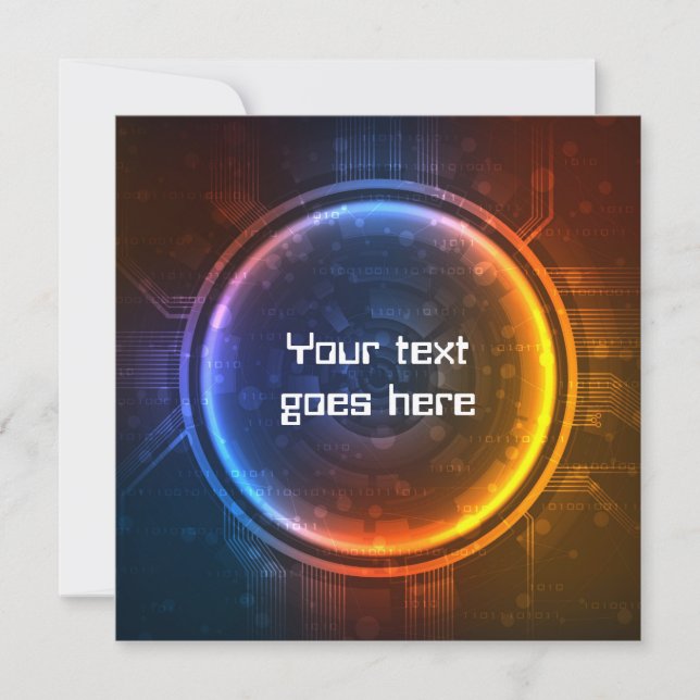 Futuristic design invitation (Front)