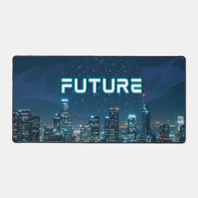 Futuristic Desk Mat Sleek Modern Design (Front)