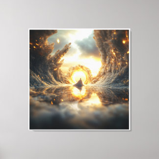 Futuristic digital artwork for modern spaces canvas print