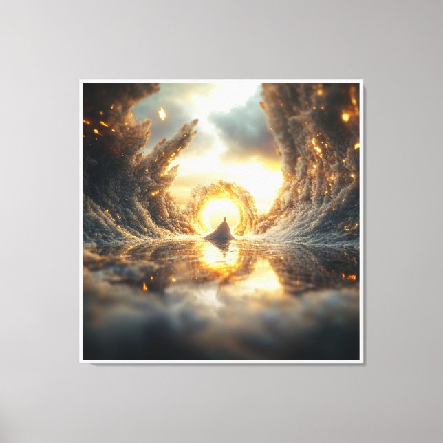 Futuristic digital artwork for modern spaces canvas print (Front)