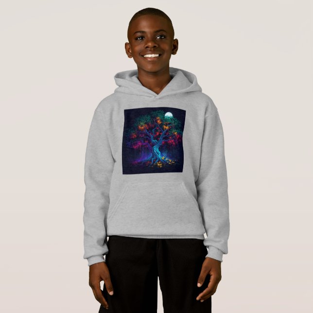 Futuristic Digital Glow Tree (Front Full)