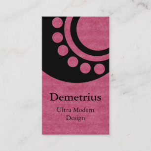Futuristic Dimensions Business Card, Pink Business Card