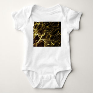 Futuristic Dots Wave: Dynamic Background. Baby Bodysuit