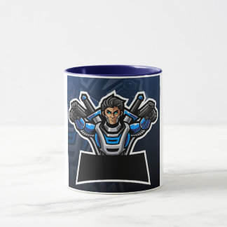 Futuristic Dual-Wield Warrior Coffee Mug