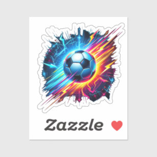 Futuristic Electric Football Soccer Ball Lightning