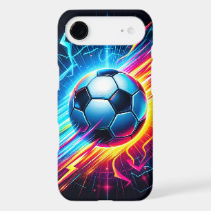 Futuristic Electric Football Soccer Ball Lightning