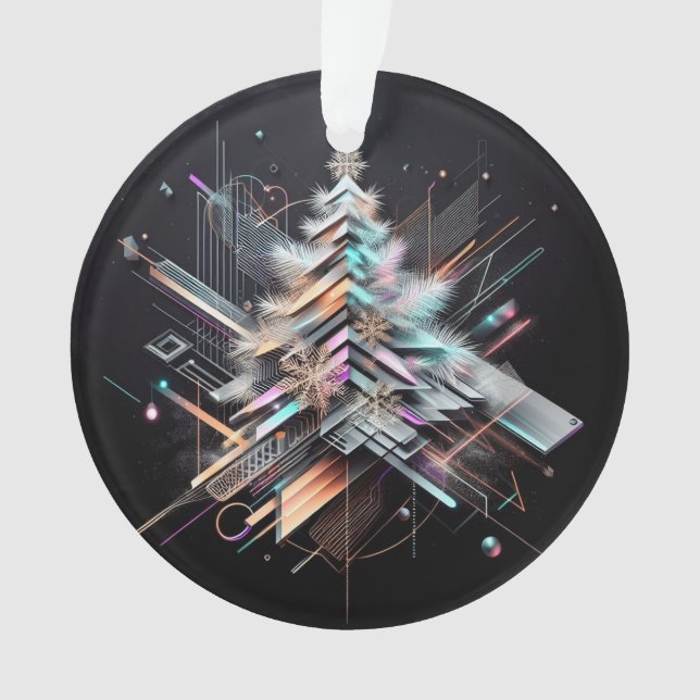 Futuristic Elegance Christmas Ornament (Front)