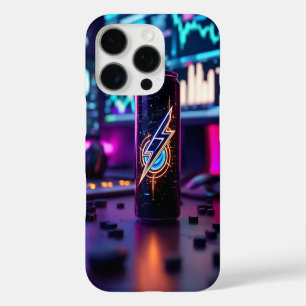Futuristic energy drink cans on gaming table iPhone 16 pro case