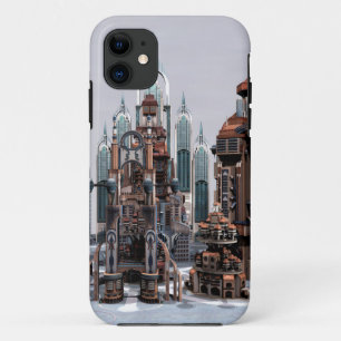 Futuristic Fantasy City Sci Fi Skyline Art iPhone 11 Case