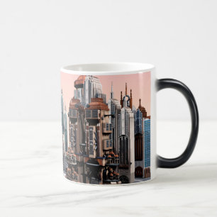 Futuristic Fantasy City Sci Fi Skyline Art Magic Mug