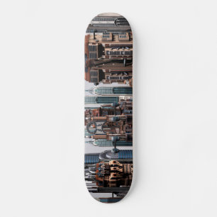 Futuristic Fantasy City Sci Fi Skyline Art Skateboard