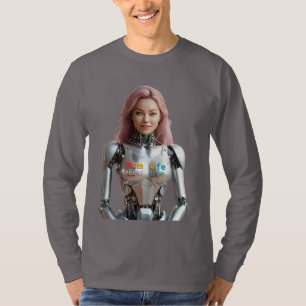 Futuristic Female Robot Mom T-Shirt