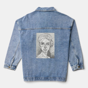 "Futuristic Femme Tee" Denim Jacket