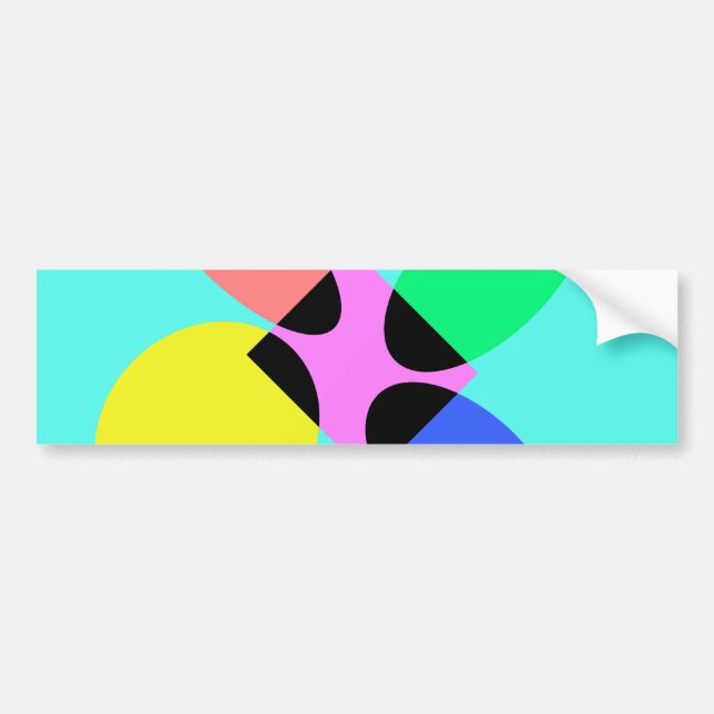 Futuristic flower bumper sticker (Front)