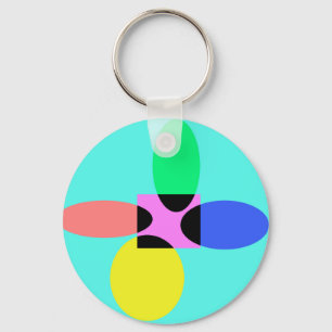 Futuristic flower keychain