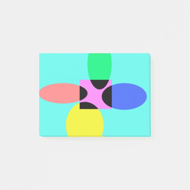 Futuristic flower post-it notes (Front)
