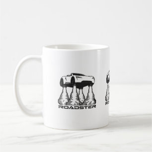 Futuristic Flying Roadster Vector Art Coffee Mug