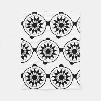 Futuristic Geometric Crop Circle Mandala Fleece Blanket