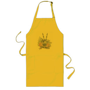 Futuristic Geometric Crop Circle Mandala Long Apron