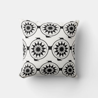 Futuristic Geometric Crop Circle Mandala Throw Pillow