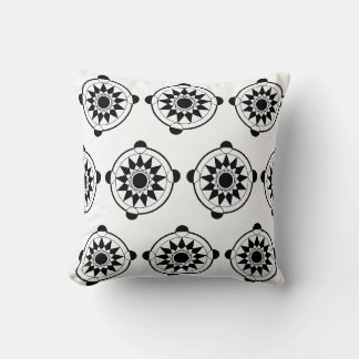Futuristic Geometric Crop Circle Mandala Throw Pillow