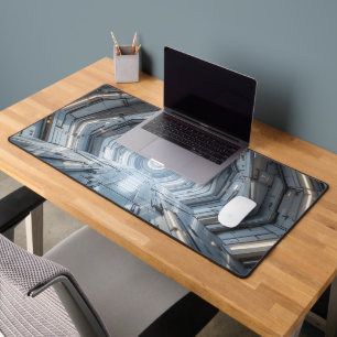 Futuristic Geometric Realm Desk Mat