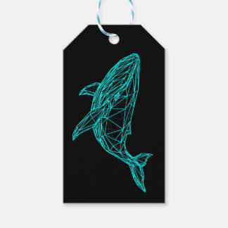 Futuristic Geometric Whale Gift Tags