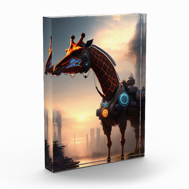 Futuristic Giraffe Robot,  Photo Block (Left)