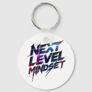 Futuristic Glitch Typography for Success Keychain