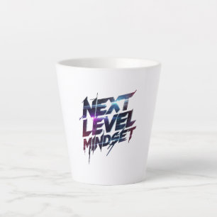 Futuristic Glitch Typography for Success Latte Mug