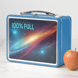 Futuristic Glowing Cosmic Energy Abstract Space Metal Lunch Box