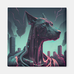 Futuristic Great Dane The Robotic Companion Magnet