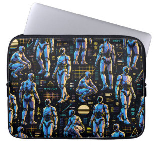 Futuristic Humanoid Robot Art   AI Android Sci-Fi  Laptop Sleeve