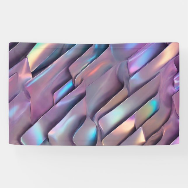 Futuristic iridescent/abstract holographic  banner (Horizontal)