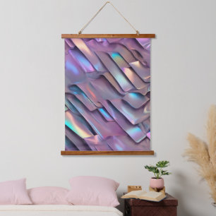 Futuristic iridescent/abstract holographic hanging tapestry