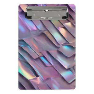 Futuristic iridescent/abstract holographic mini clipboard