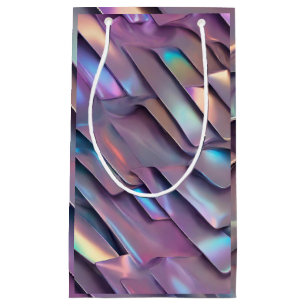 Futuristic iridescent/abstract holographic small gift bag