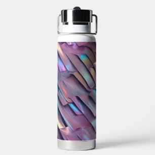 Futuristic iridescent/abstract holographic water bottle