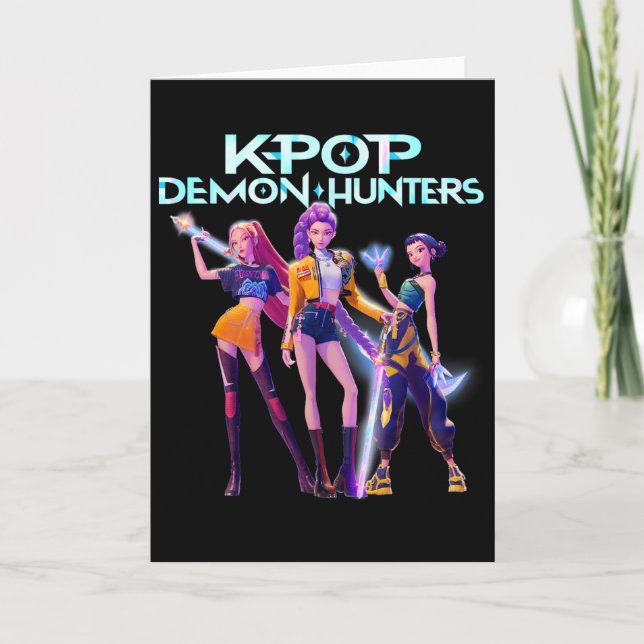 Futuristic K-Pop Style Cyberpunk Girl Group    Card (Front)