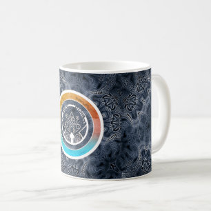 Futuristic kaleidoscope pattern coffee mug