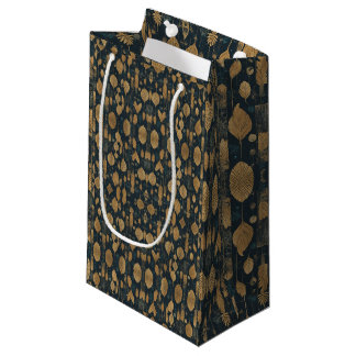 Futuristic leafy pattern small gift bag