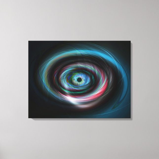 Futuristic light trails eye canvas print (Front)