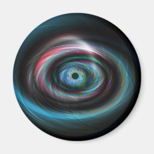 Futuristic light trails eye magnet