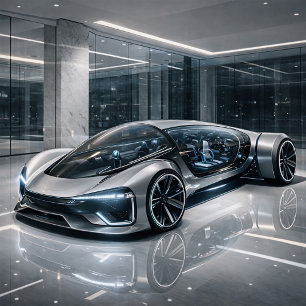 Futuristic Luxury Supercar Design Print Card