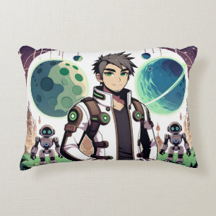 Futuristic Man Accent Pillow