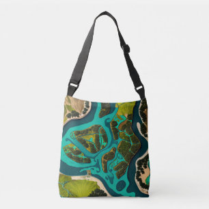 Futuristic Marshlands Crossbody Bag