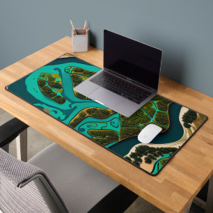 Futuristic Marshlands Desk Mat
