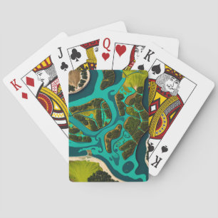 Futuristic Marshlands Playing Cards